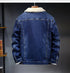 Newest Thick Men's Denim Jacket Long Sleeve Denim Jacket Coats